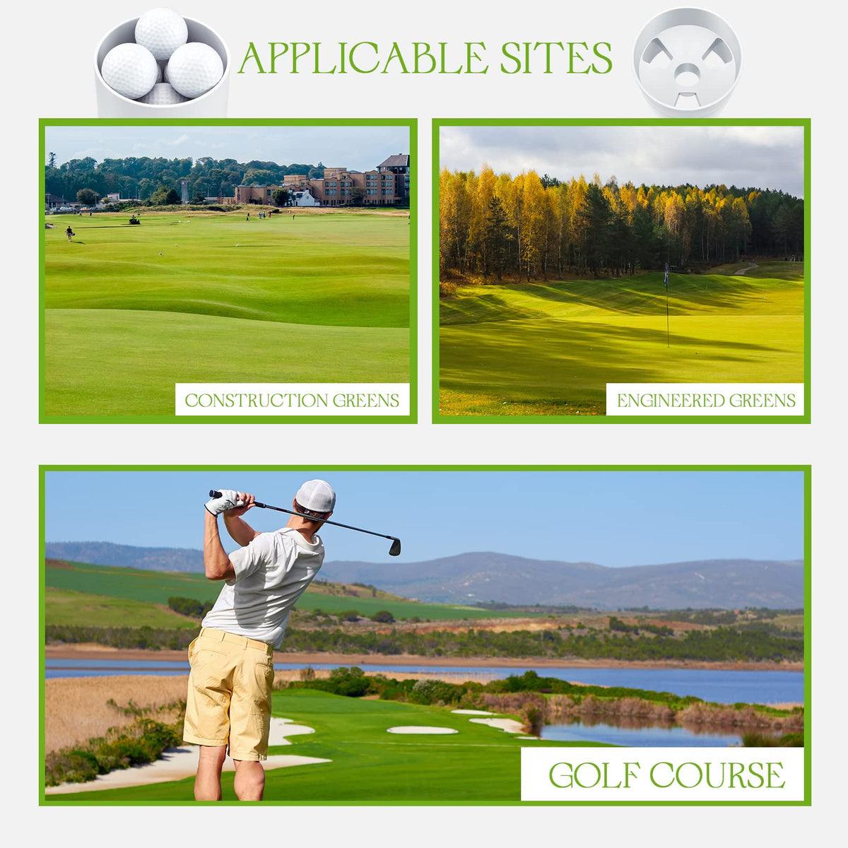Leitee hole cup with easy-drain design supports focused sessions.