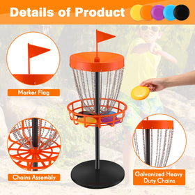 Lenwen easy-assembly guide for disc golf set simplifies quick setup.