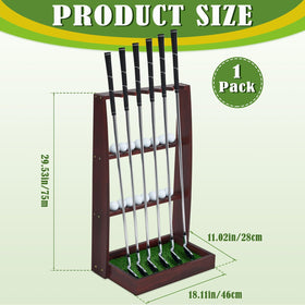 Lenwen wooden display rack in warm brown pine finish for elegant storage