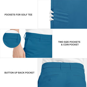 Lesmart cyan golf pants offering vibrant color and versatile pairing options.