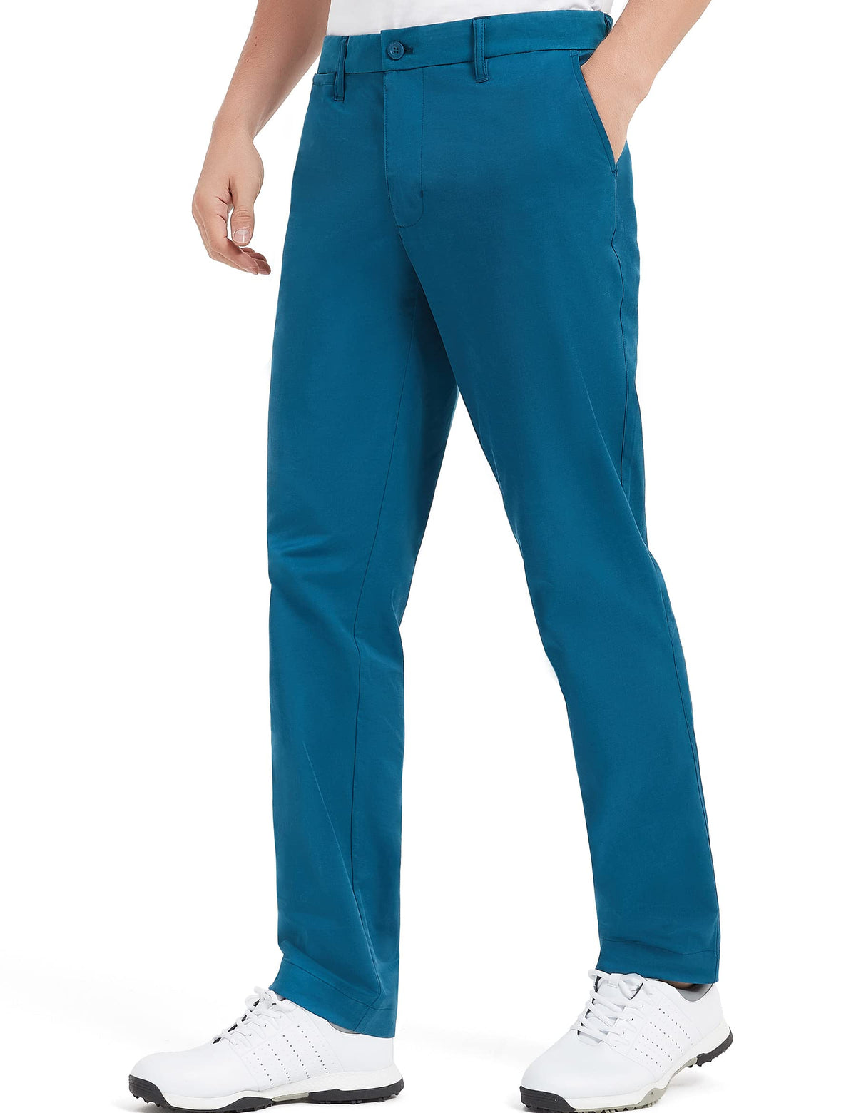 Lesmart pants highlight breathable stretch fabric ideal for warm golf days.