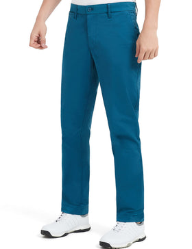 Lesmart golf pants front view with expandable waistband offering comfortable movement.