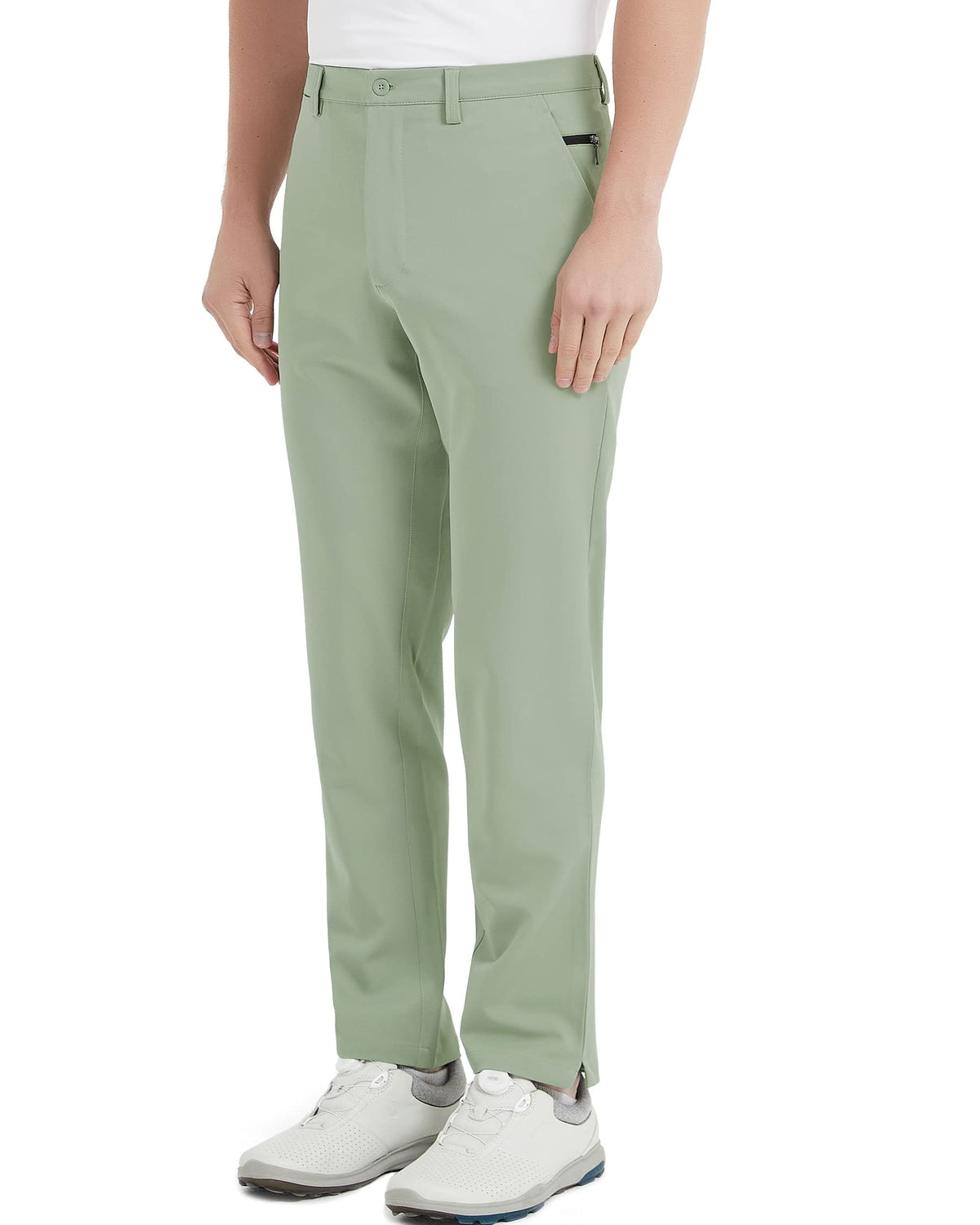 Lesmart golf pants with expandable waistband for adjustable comfort.