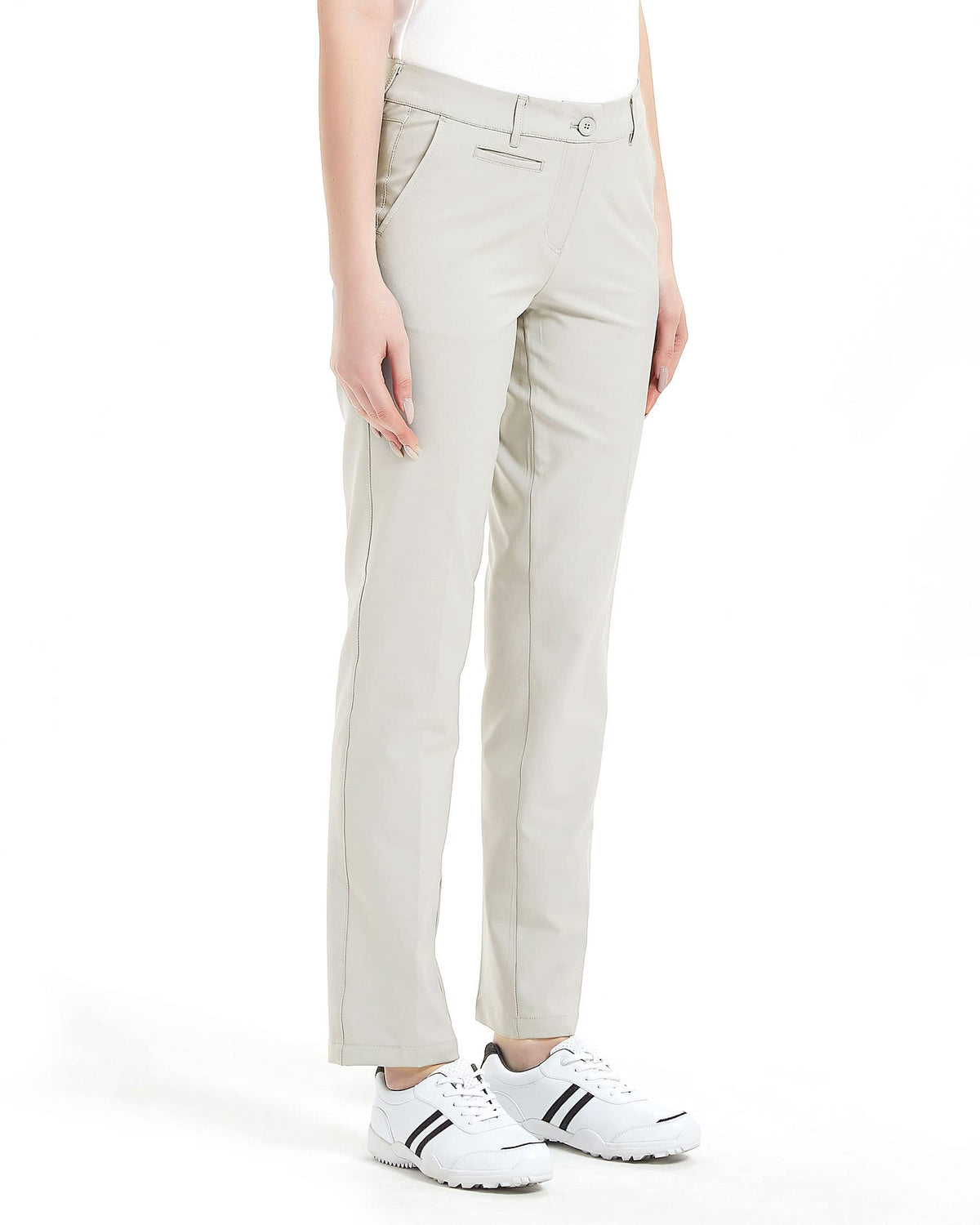 Lesmart golf pants pocket layout with deep side pockets and back button pockets