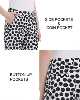 Lesmart women's golf pants polka-dot style for a playful, professional look.
