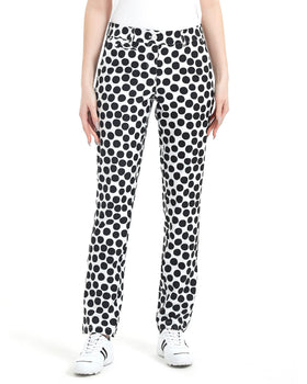 Lesmart women's golf pants stretch fabric for maximum on-course mobility.