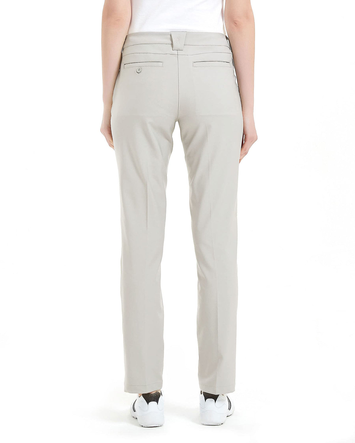 Lesmart women's golf pants with YKK zipper and button closure for secure fit.