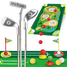 Letapapa toddler golf set wood club shows adjustable length for growing players