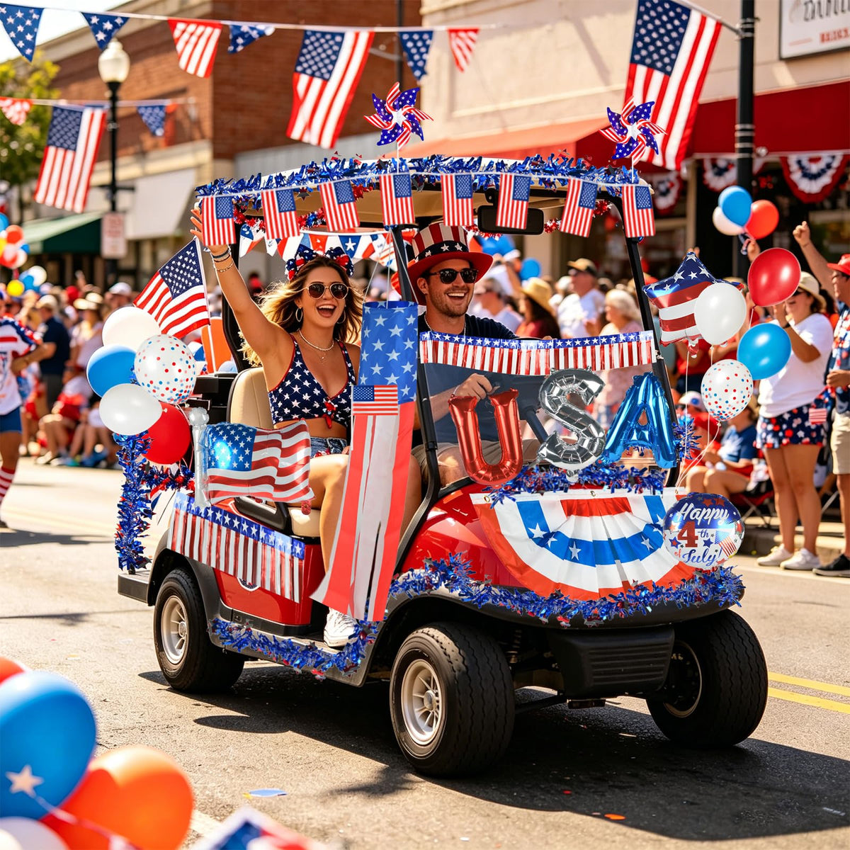 letesult pleated fan flag adds classic Americana flair