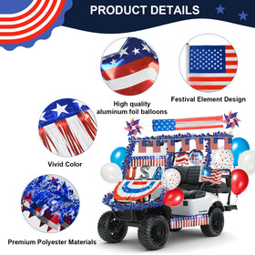 letesult tinsel garland with stars and stripes adds sparkle