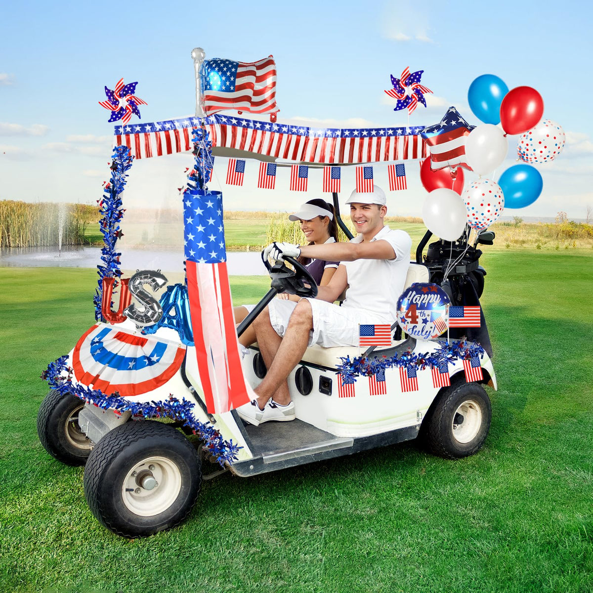 letesult USA flag windsock adds motion and pride