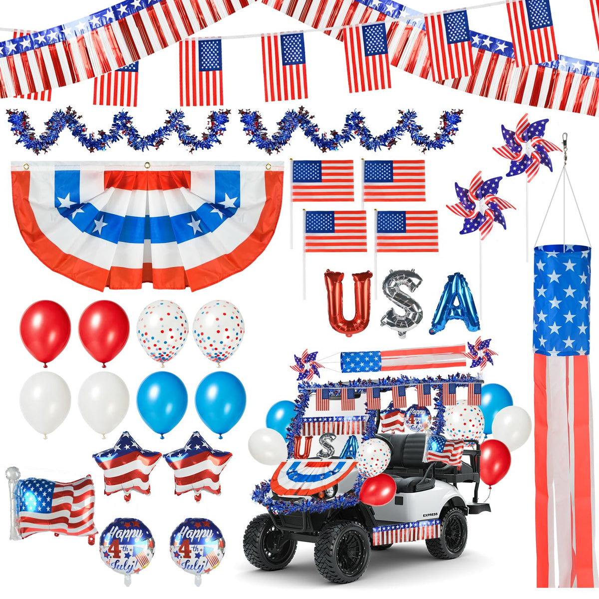 letesult windmills for car parade decor and easy setup