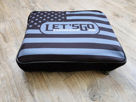 LETS GO CORNHOLE ZUCUSHY patchable sides closeup for customization
