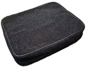 LETS GO CORNHOLE ZUCUSHY seat cushion on a Zuca cart top for comfy seating