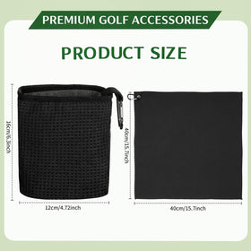 Lewtemi golf towel with clip dries clubs quickly during rounds.