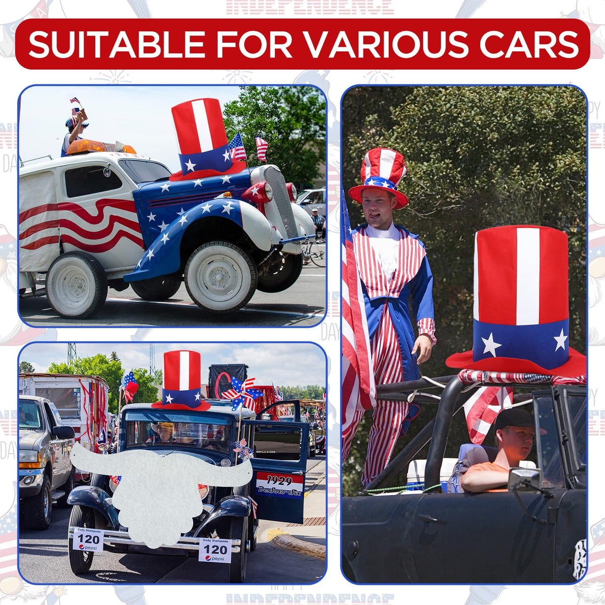 Leyndo felt material patriotic decor stays vibrant and durable under sun.