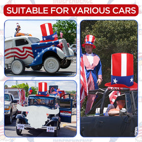 Leyndo felt material patriotic decor stays vibrant and durable under sun.