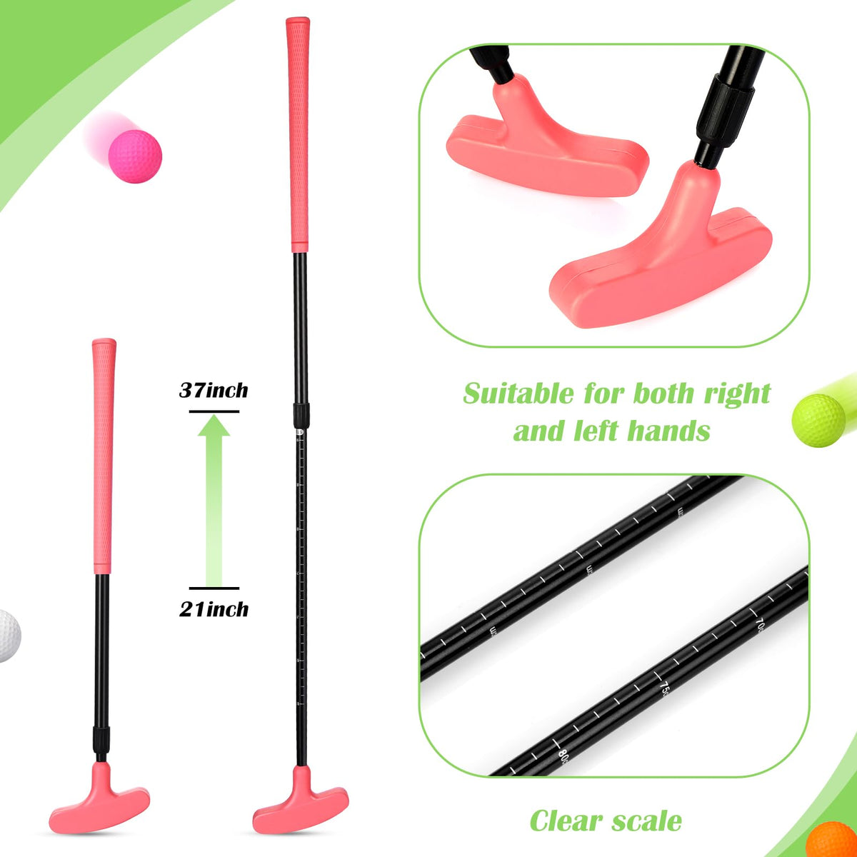 Leyndo aluminum shaft putter with a rubber grip delivers stable handling.