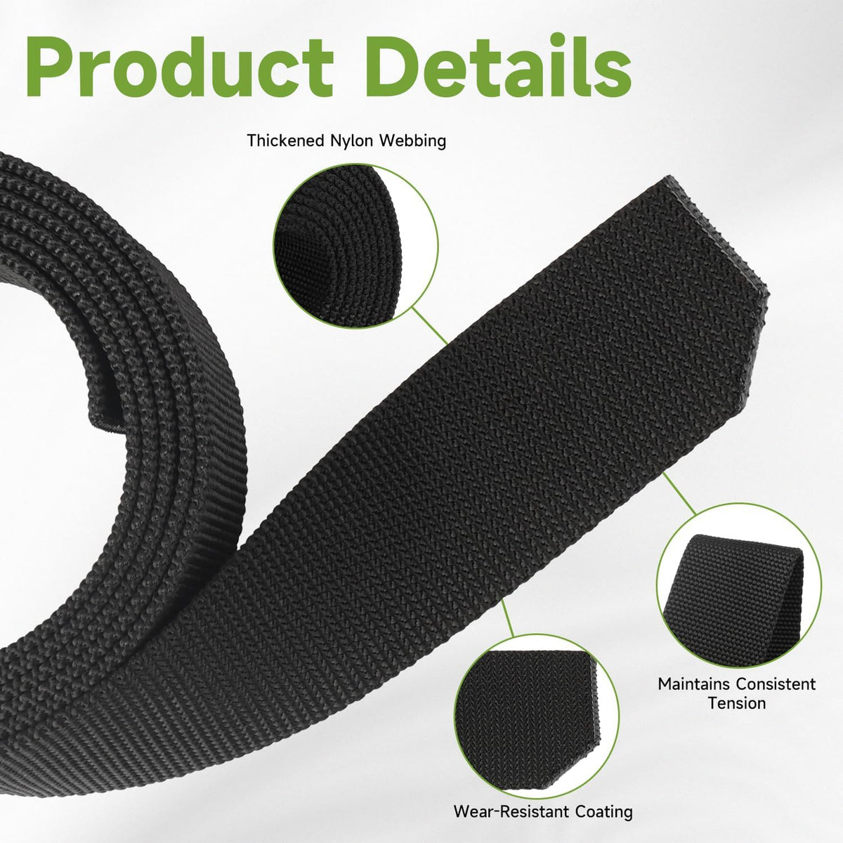 LEYURISE acrylic-dipped ends reduce fraying and protect rack points.