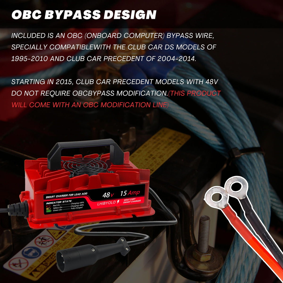 LHIBYOLO supports EZGO RXV and TXT with Club Car compatibility.