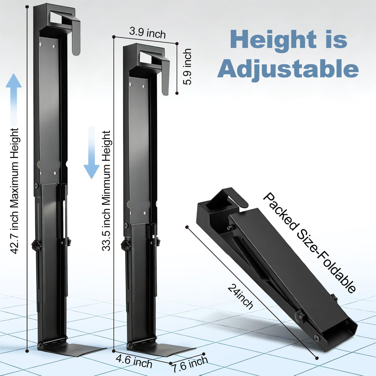 LHPY anti-slip brackets securely hold a golf bag on the wall.