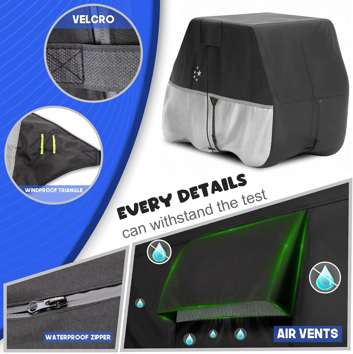 LI LIBZAKI golf cart cover reflective strips improve night safety