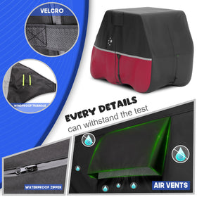 LI LIBZAKI golf cart cover reflective strips enhance night visibility.