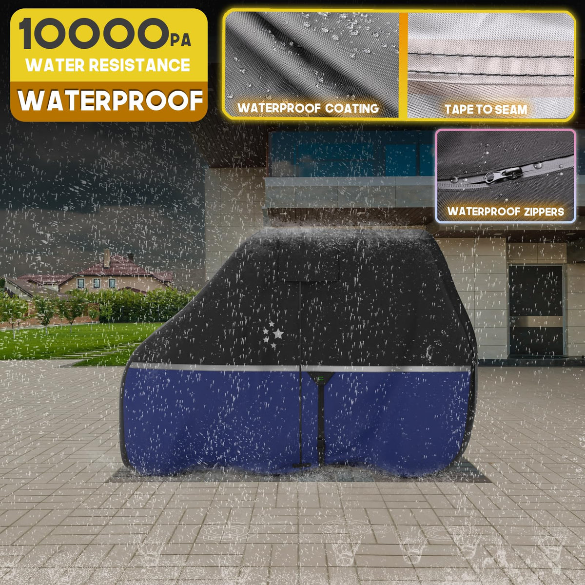 LI LIBZAKI golf cart cover waterproof seam prevents leaks
