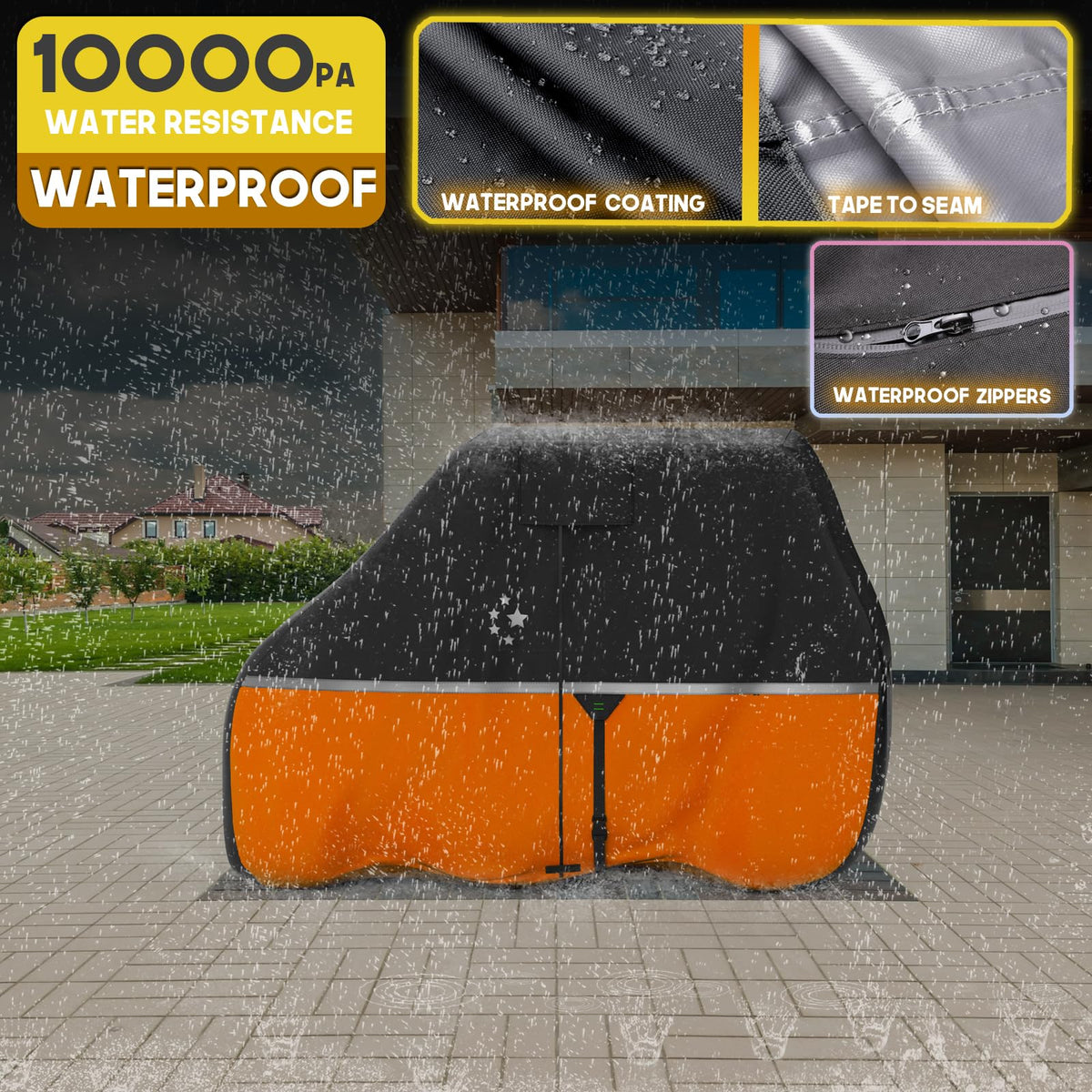 LI LIBZAKI cover with waterproof zipper keeps interior dry