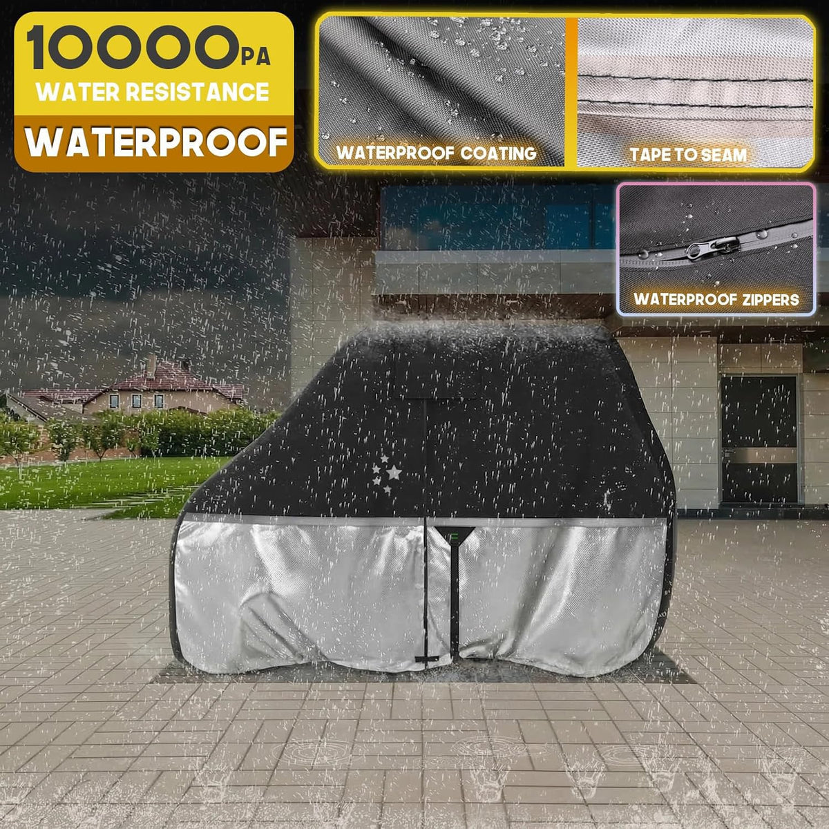 LI LIBZAKI golf cart cover waterproof zipper ensures rain stays out