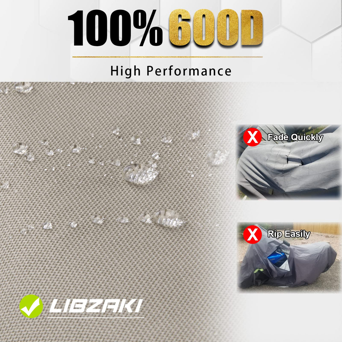 Close-up of LI LIBZAKI 600D Oxford fabric for resilience.
