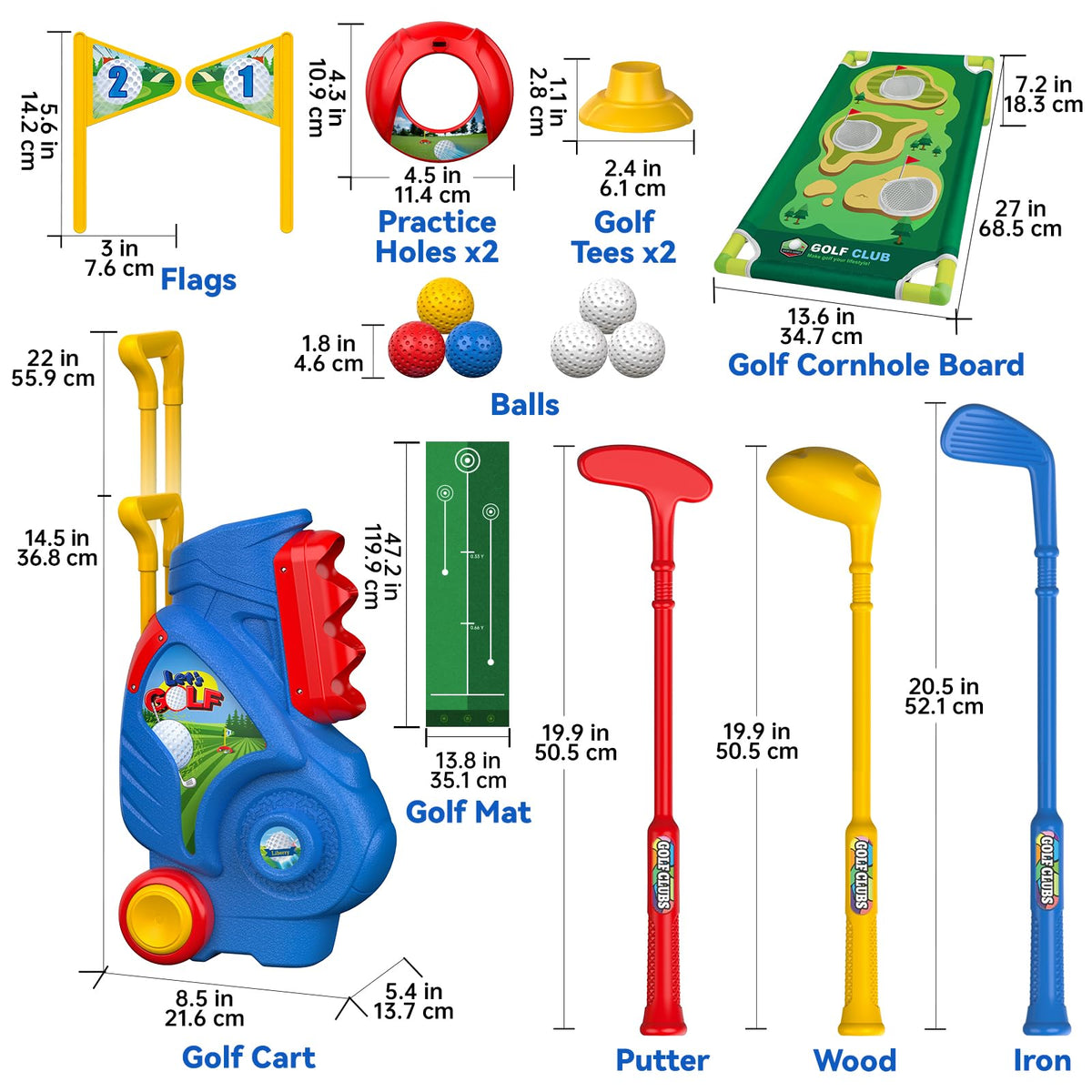 Liberry ball holders arranged with other accessories for tidy play.