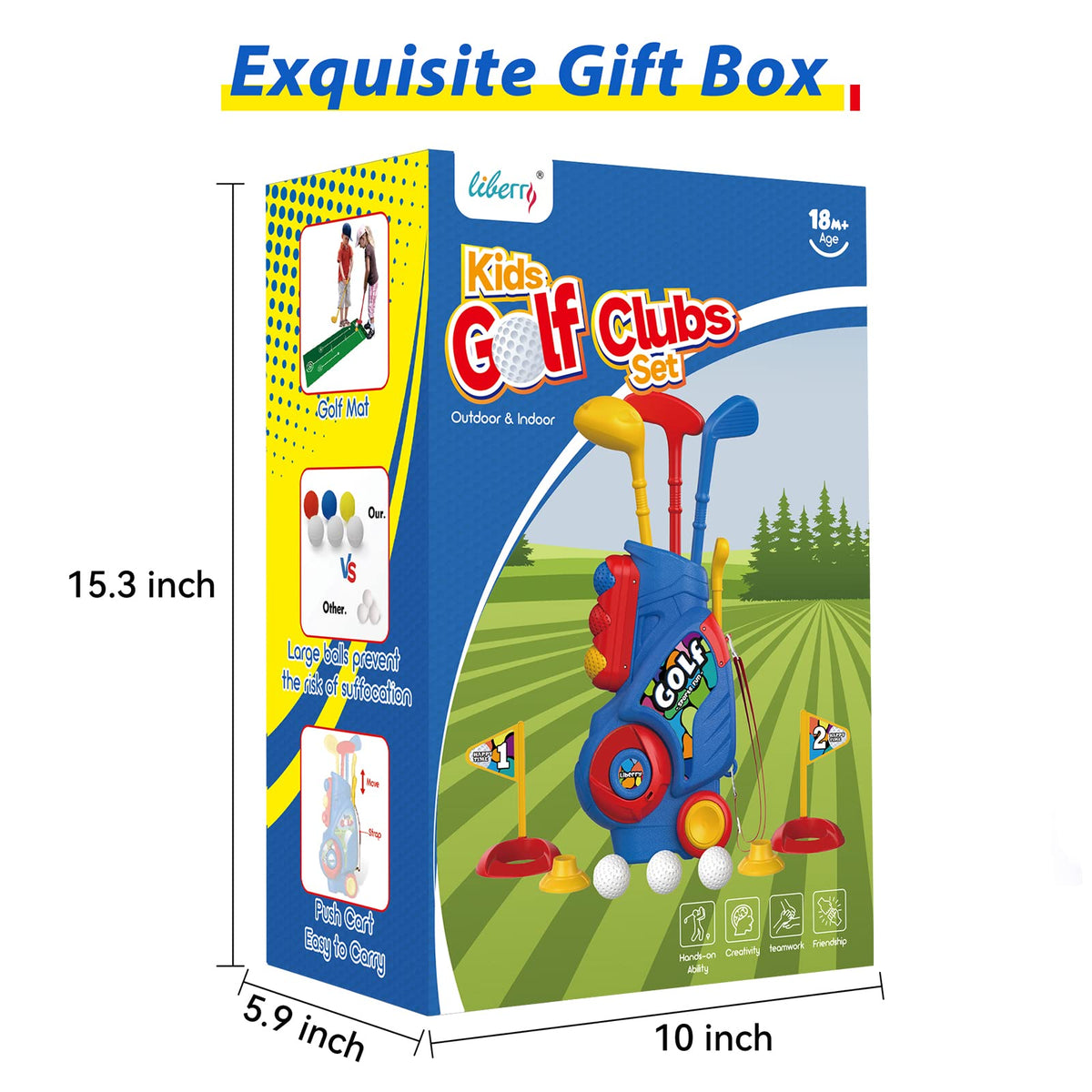 Liberry golf accessories include holes flags tees for variety.