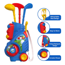 Liberry golf cornhole board offers realistic target practice for kids.