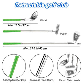 Liberry adjustable clubs grow with your child for long-lasting playtime.