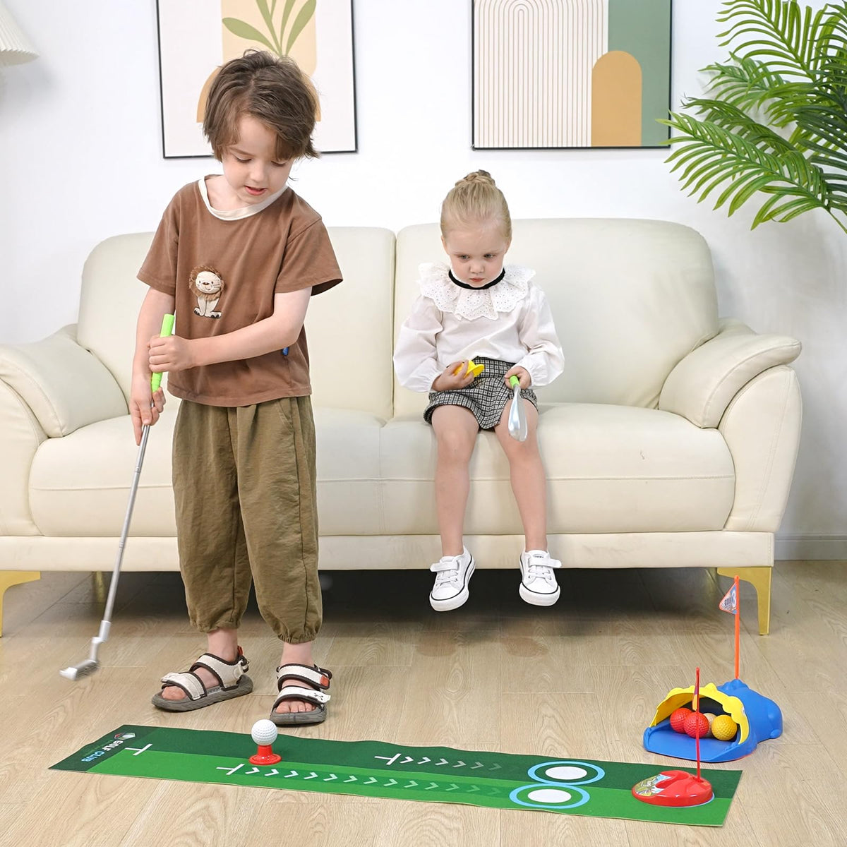 Liberry two holes offer easy target practice at home or yard.