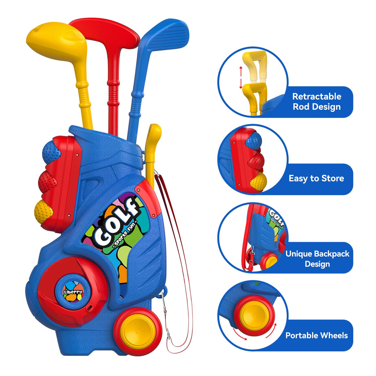 Liberry practice mat guiding shots during indoor play.