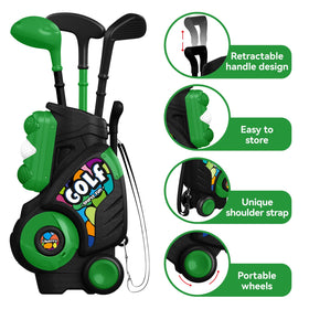 Liberry golf balls in green and white sized for safe toddler play
