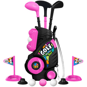 Liberry toddler golf cart with retractable handle for easy transport during play