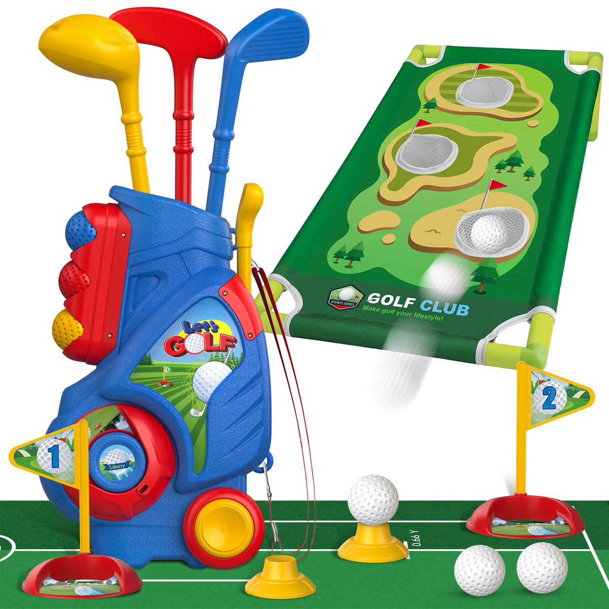 Liberry toddler golf cart for easy outdoor play and transport.