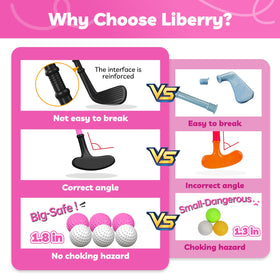 Liberry wood golf club for toddlers, lightweight and safe for practice