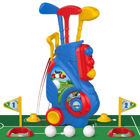 Liberry blue cart toddler golf set with retractable handle for easy pulling