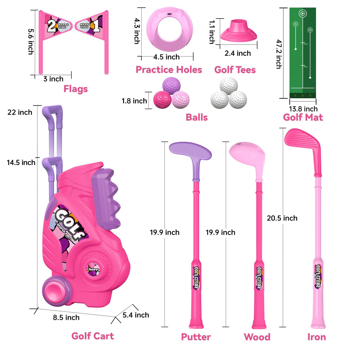 Liberry pink flags and dual-hole setup for guided target practice