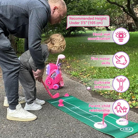Liberry pink iron club designed for safe, accurate toddler play