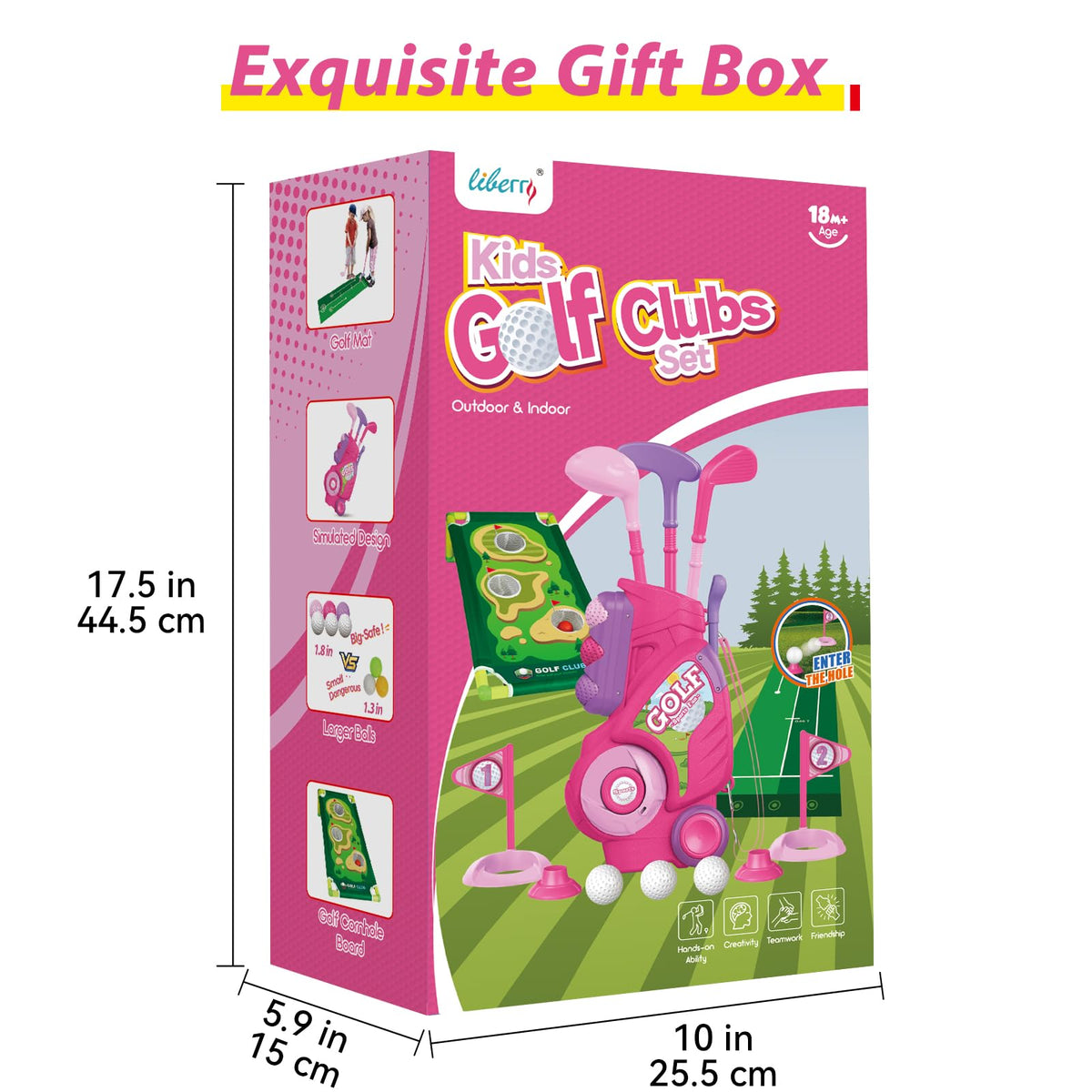 Portable Liberry golf set designed for indoor and outdoor use.