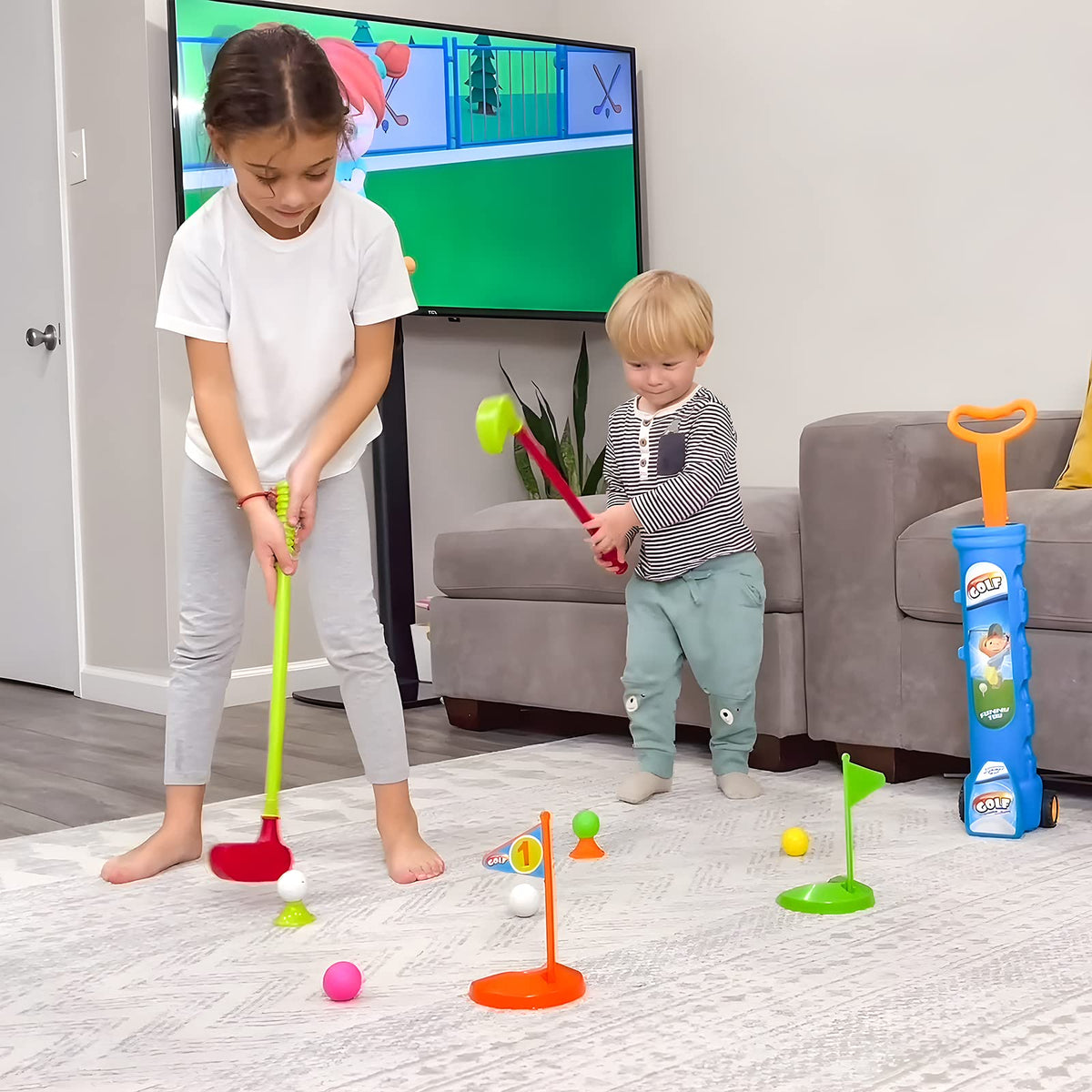 Liberry toddler golf set tees provide stable targets for kids