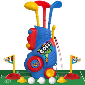 Liberry toddler golf set with putting mat for easy indoor play.