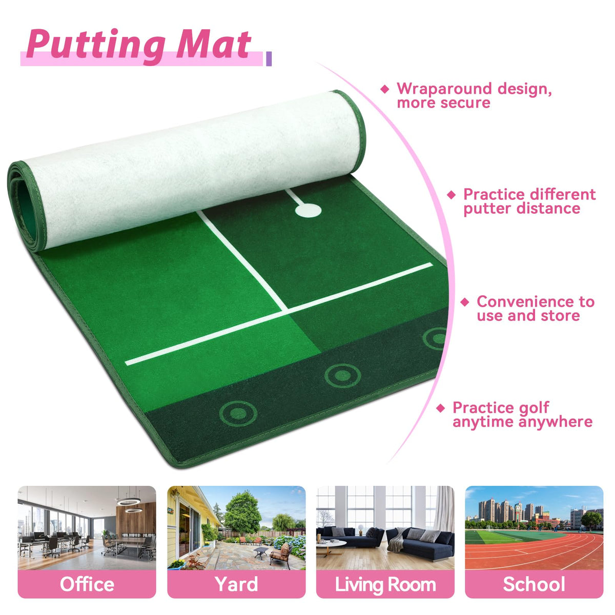 Liberry pink wood club for balanced swing and durability