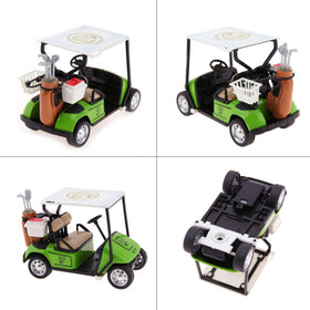 Colorful 1:32 scale mini golf carts in red blue white yellow for gifts