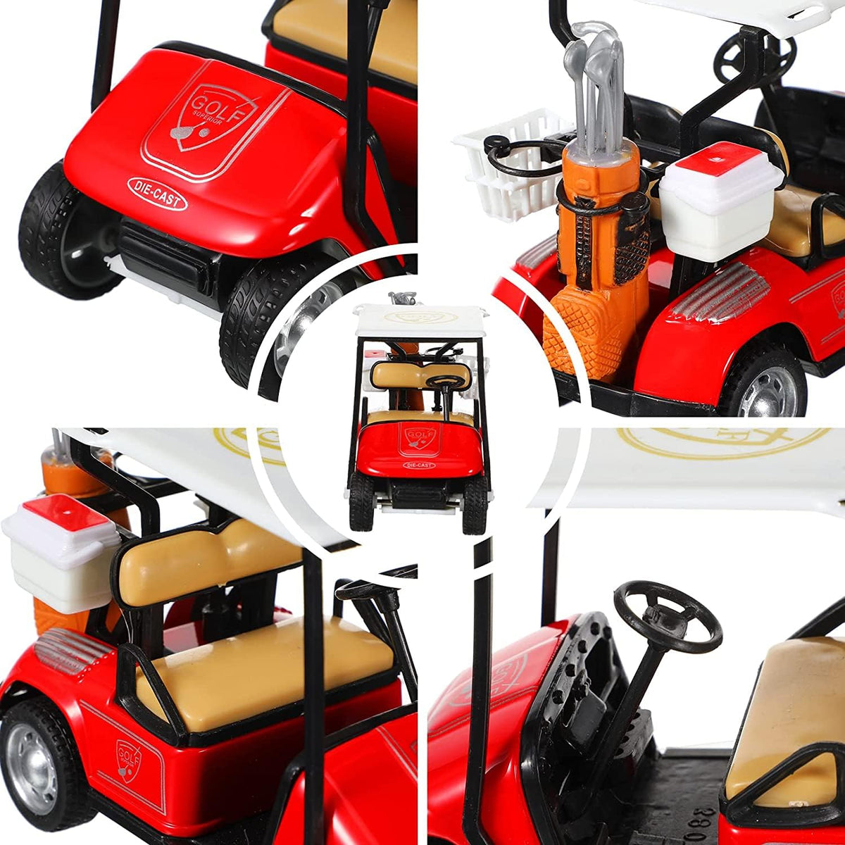 Liberty Imports mini golf carts 12-pack side view blue hint ideal for display